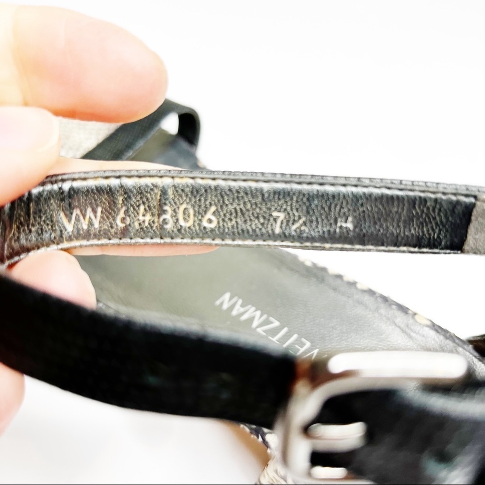 Stuart Weitzman | Snakeskin Print Block Heel Sand… - image 6